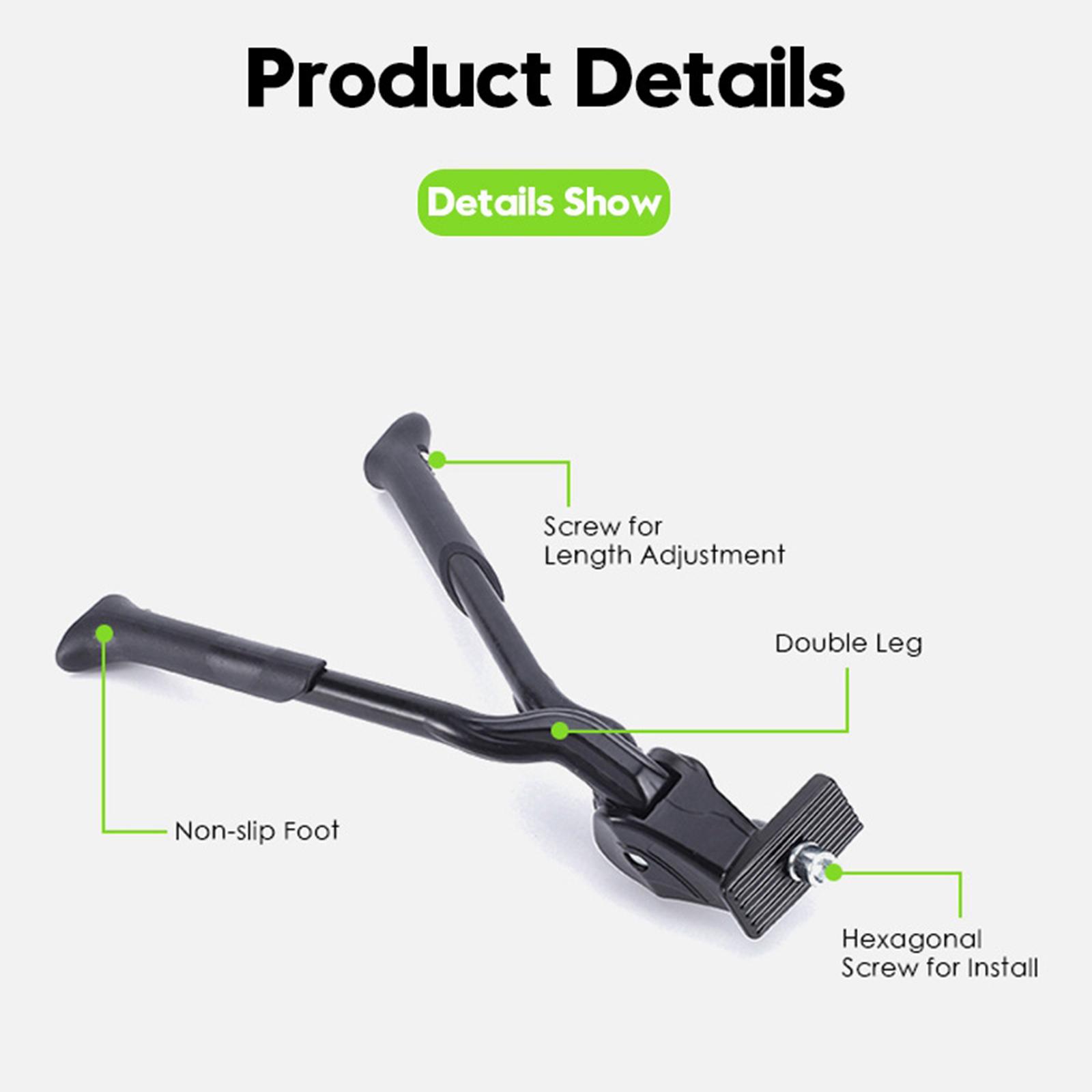 Bicycle Kickstand - حامل دراجة قوي مزدوج الأرجل غير