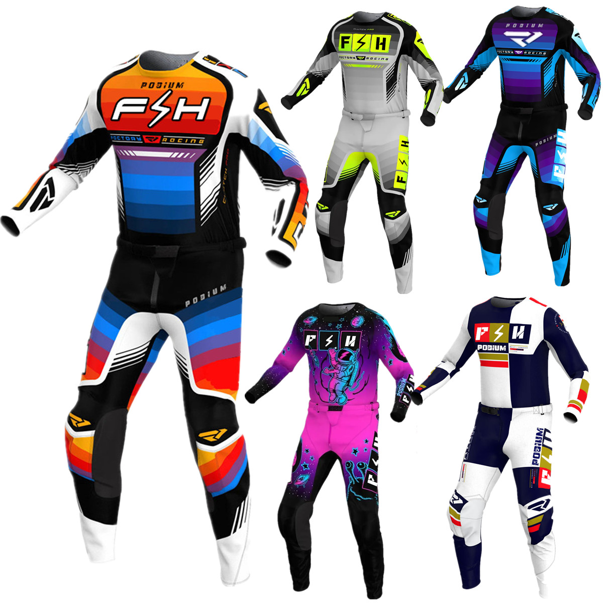 Cycling Gear Kit - 2024 FH جيرسي مجموعة MX Gear