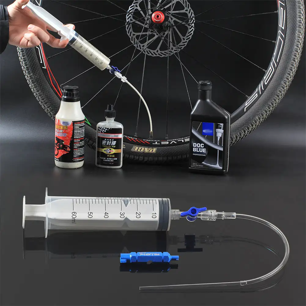 أداة حقن سائل إطارات الدراجات  - مراجعة Tubeless Tire Sealant وسعره