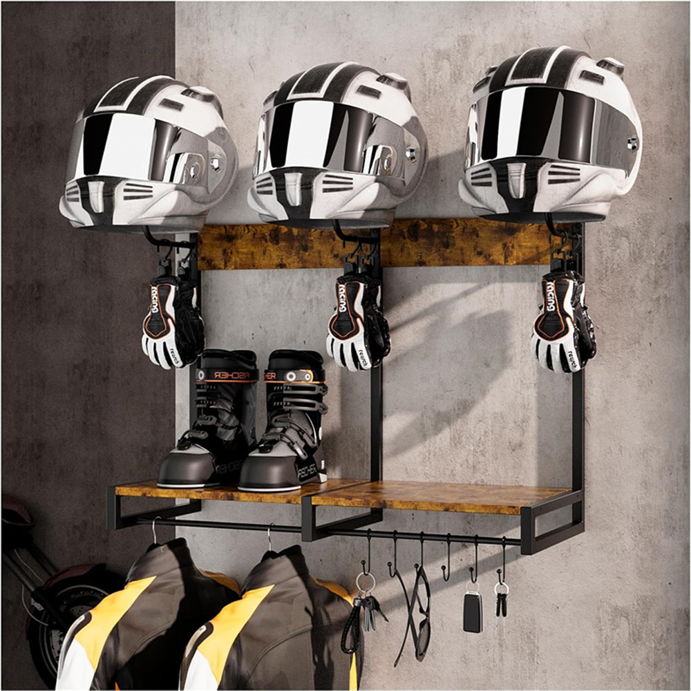 حامل خوذة الدراجات النارية، رف - مراجعة Cycling Gear Organiser وسعره