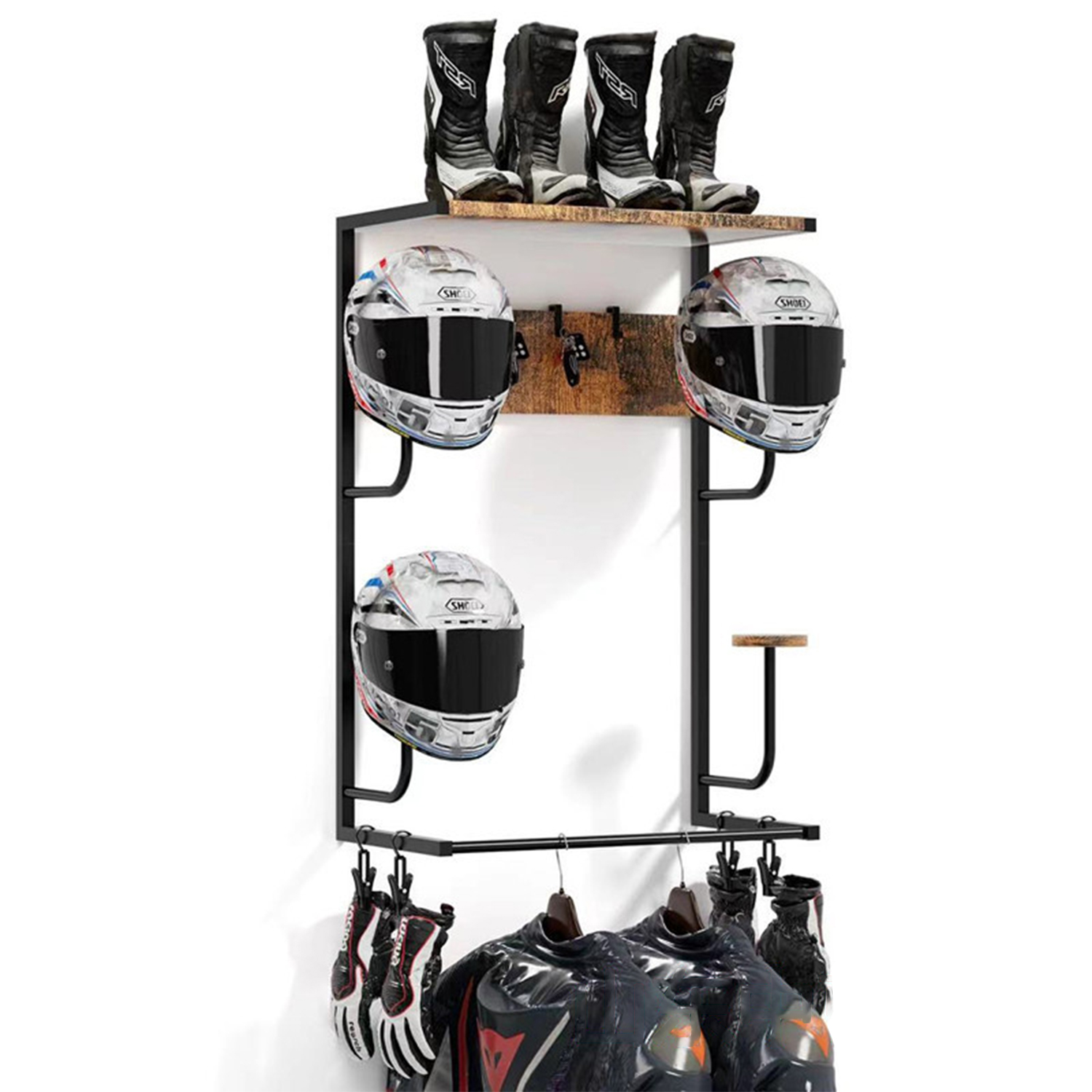 حامل خوذة الدراجة النارية، رف  - مراجعة Cycling Gear Organiser وسعره